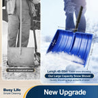 Yocada Snow Shovel for Driveway Home Garage Snow Removal 55 inch Long with