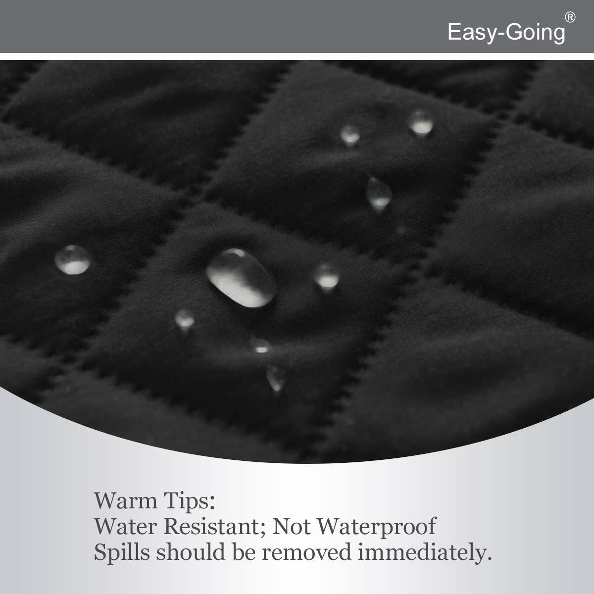 Easy-Going Futon Sofa Slipcover - Reversible Armless Couch Cover - Water