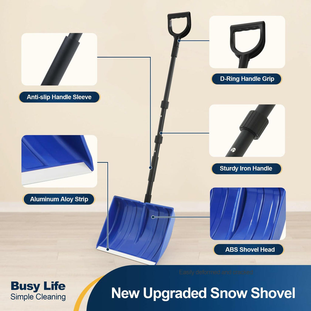 Yocada Snow Shovel for Driveway Home Garage Snow Removal 55 inch Long with