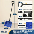 Yocada Snow Shovel for Driveway Home Garage Snow Removal 55 inch Long with