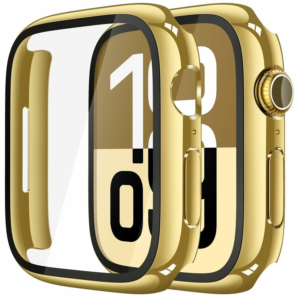 Misxi 2 Pack Tempered Glass Case Compatible for Apple Watch Series 11 (2025)