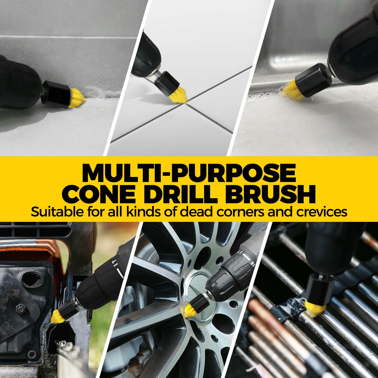 Holikme 6Pack Drill Brush Power Scrubber Cleaning Brush Extended Long Attachment