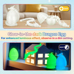 3Dgenius 12Pcs 3D Printed Dragon Eggs Mini Dragon Eggs with 8.86inch Dragon
