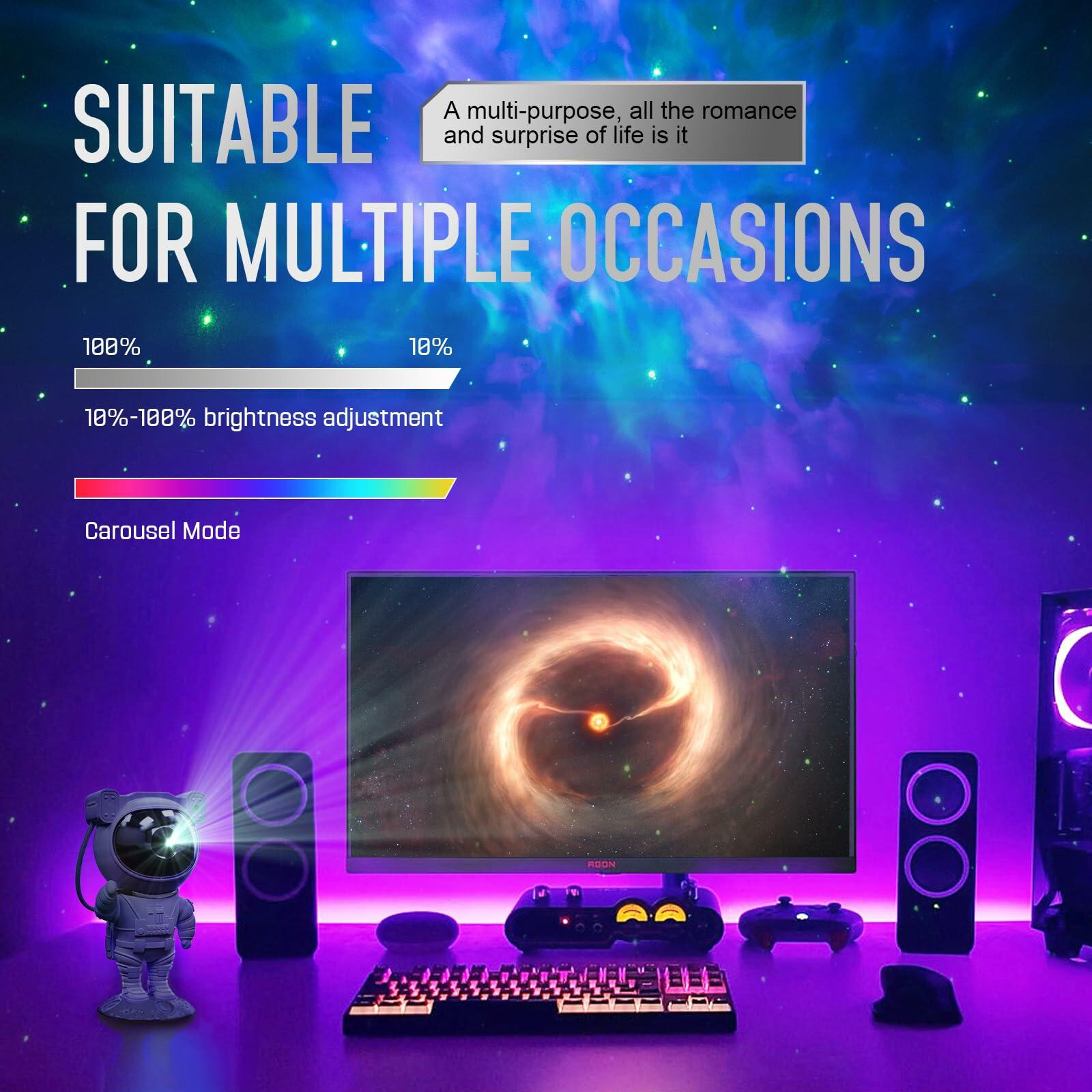 Astronaut Galaxy Projector Night Light - Star Projector Galaxy Light with Nebula