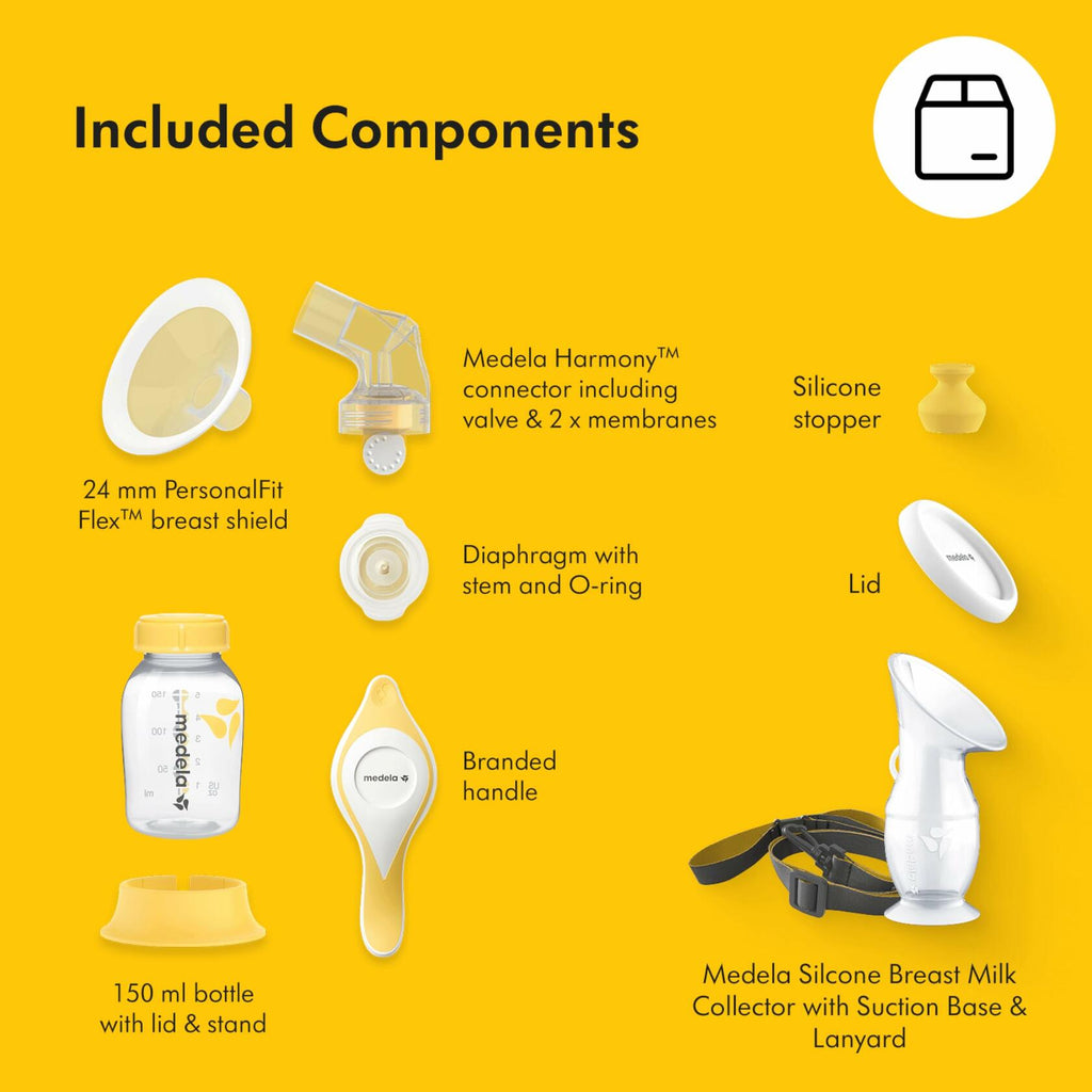 Medela Perfect Pair Bundle with Medela Harmony Manual Breast Pump & Silicone