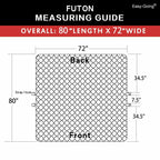 Easy-Going Futon Sofa Slipcover - Reversible Armless Couch Cover - Water
