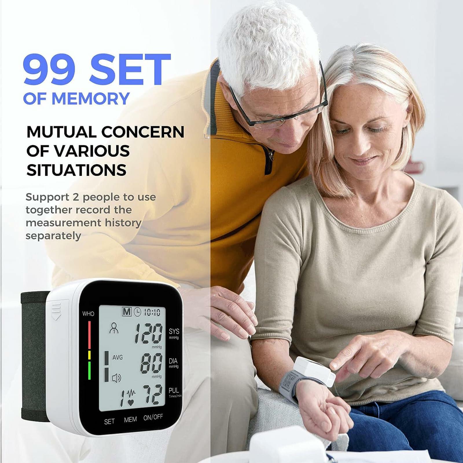 MMIZOO Wrist Blood Pressure Monitor Bp Monitor Large LCD Display Blood Pressure