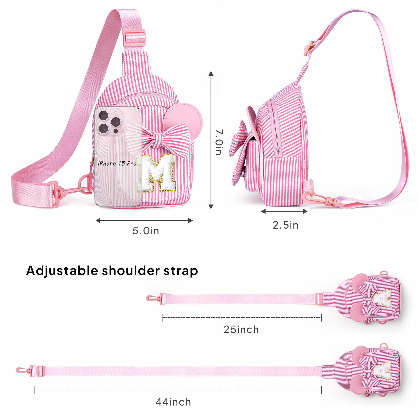 QLOVEA Little Girls Sling Bag, Small Belt Bags for Girl, Easter Gifts for Kids