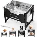 Tivray Elevated Dog Bowl, 2.4 Gallon Adjustable Stainless Steel Water Bowl for