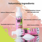 immetee Volumizing Mousse for Fine Hair,Lightweight & Long Lasting,Frizz