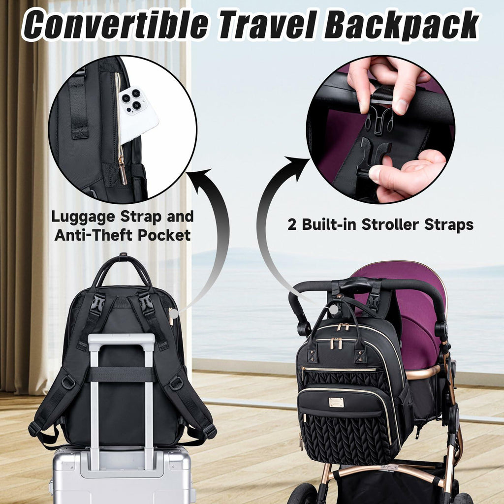 Tealari Diaper Bag Backpack,Stylish Baby Diaper Bag, Waterproof Travel Diaper