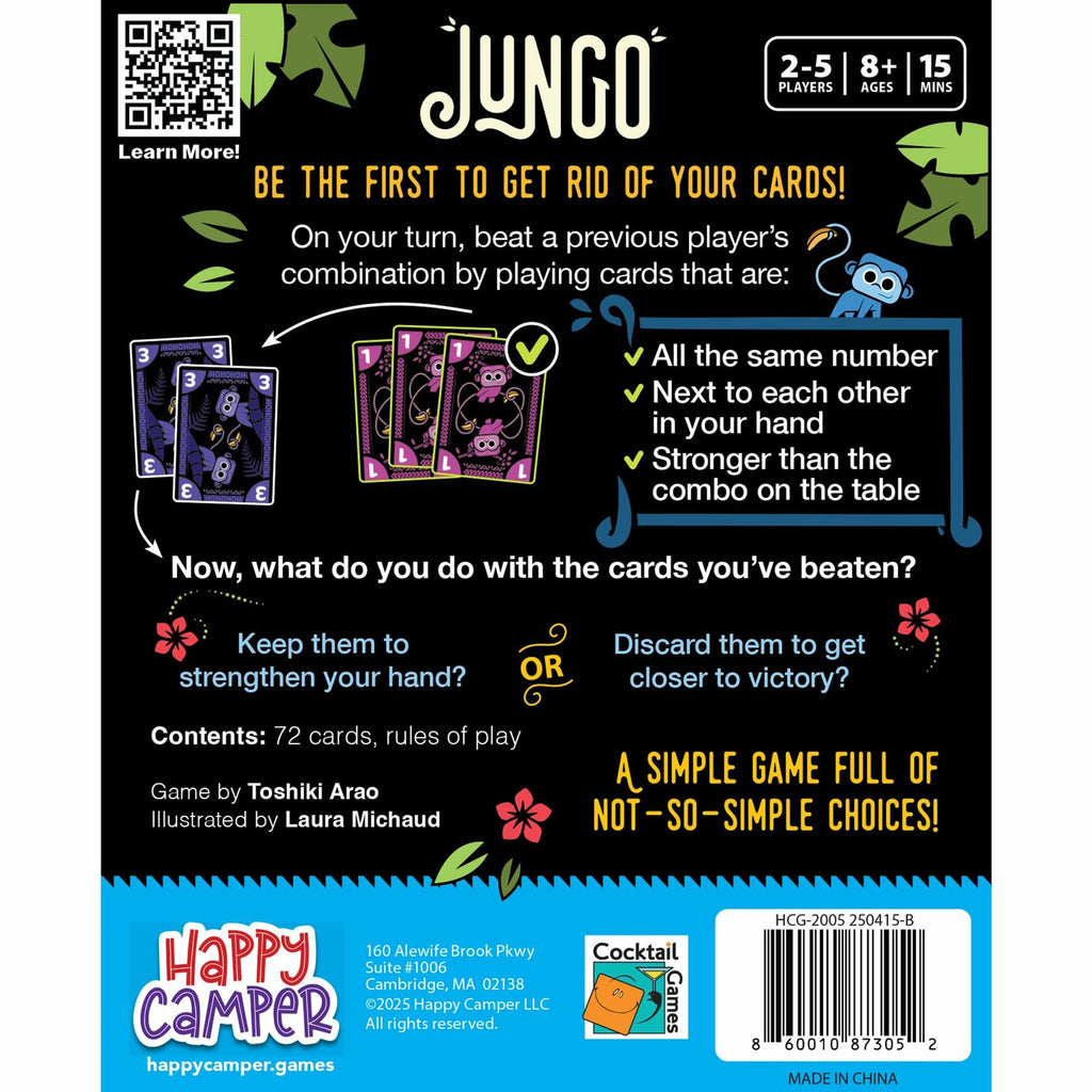 Happy Camper - Jungo | A Simple Card Game of Not-so-Simple Choices | Perfect