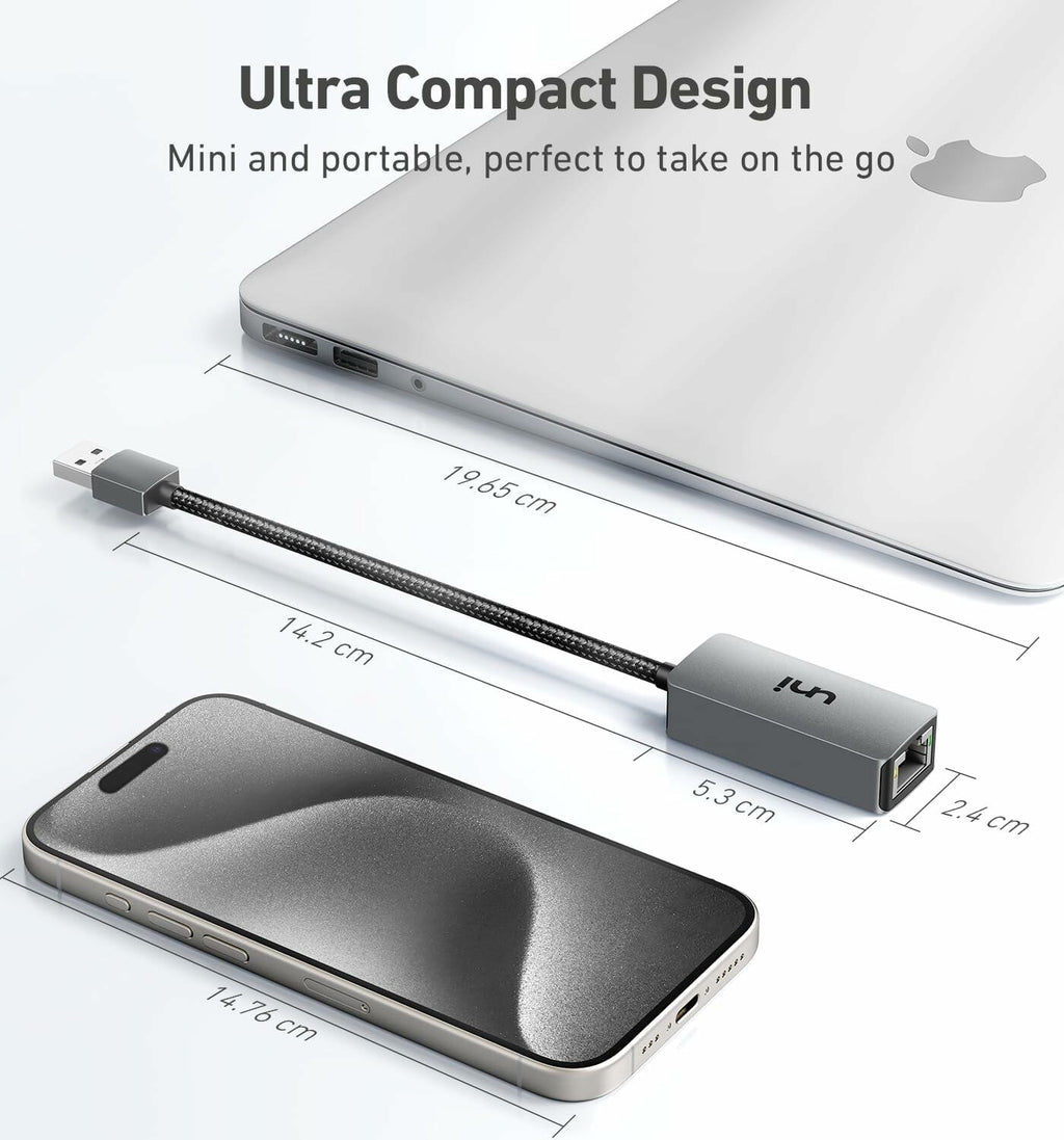 uni USB to Ethernet Adapter, Driver Free USB 3.0 to Gigabit Ethernet LAN Network