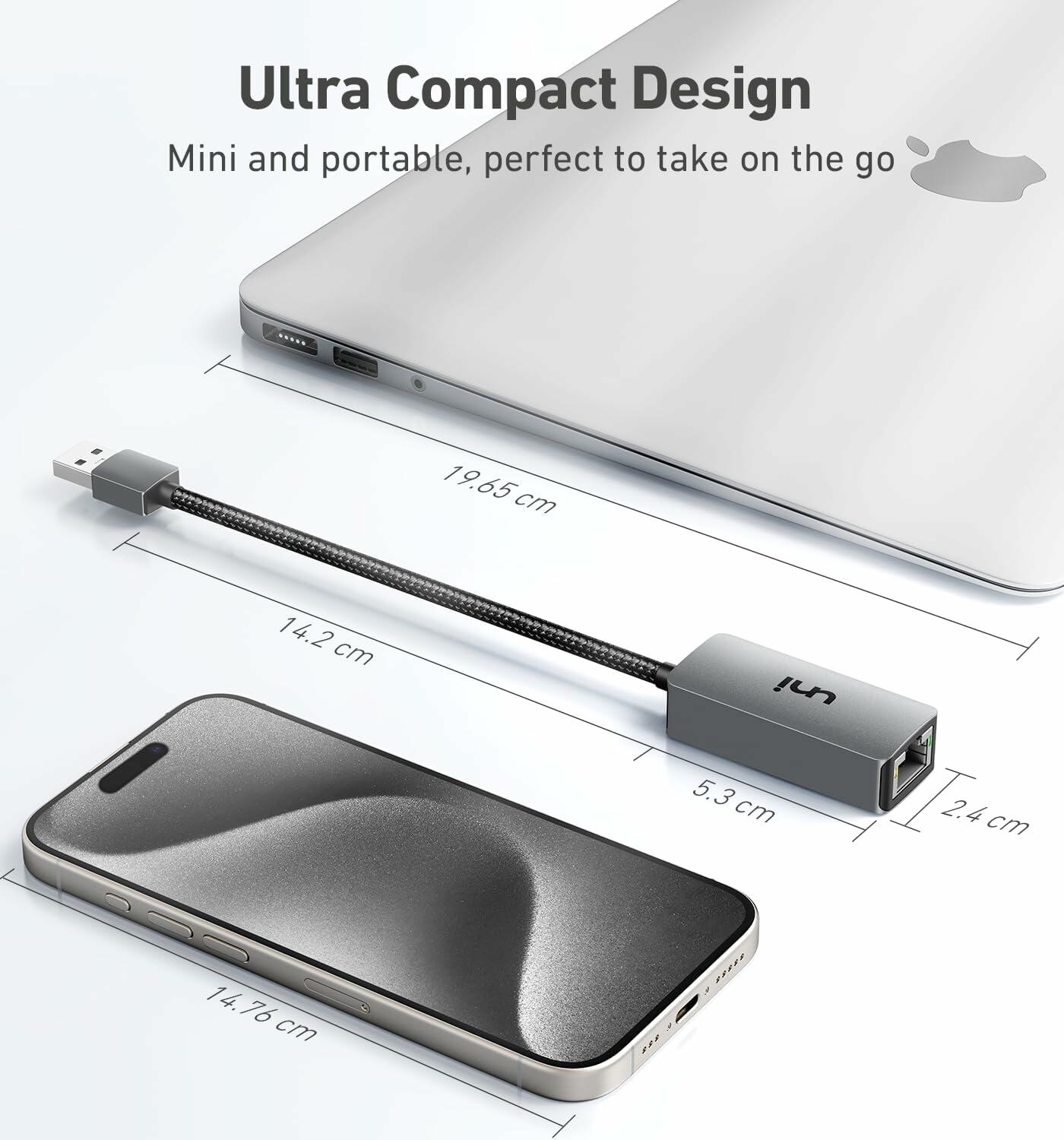 uni USB to Ethernet Adapter, Driver Free USB 3.0 to Gigabit Ethernet LAN Network