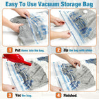 Vacuum Storage Bags, 10 Small Space Saver Vacuum Seal Bags, Space Bags, Vacuum