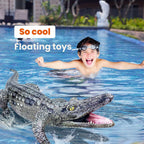 HOHQB 40" Inflatable Alligator Toys Realistic Blow up Alligator Deco Animal