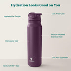 REDUCE 32 oz Hydrate Pro Stainless Steel Insulated Water Bottle - Flip Top