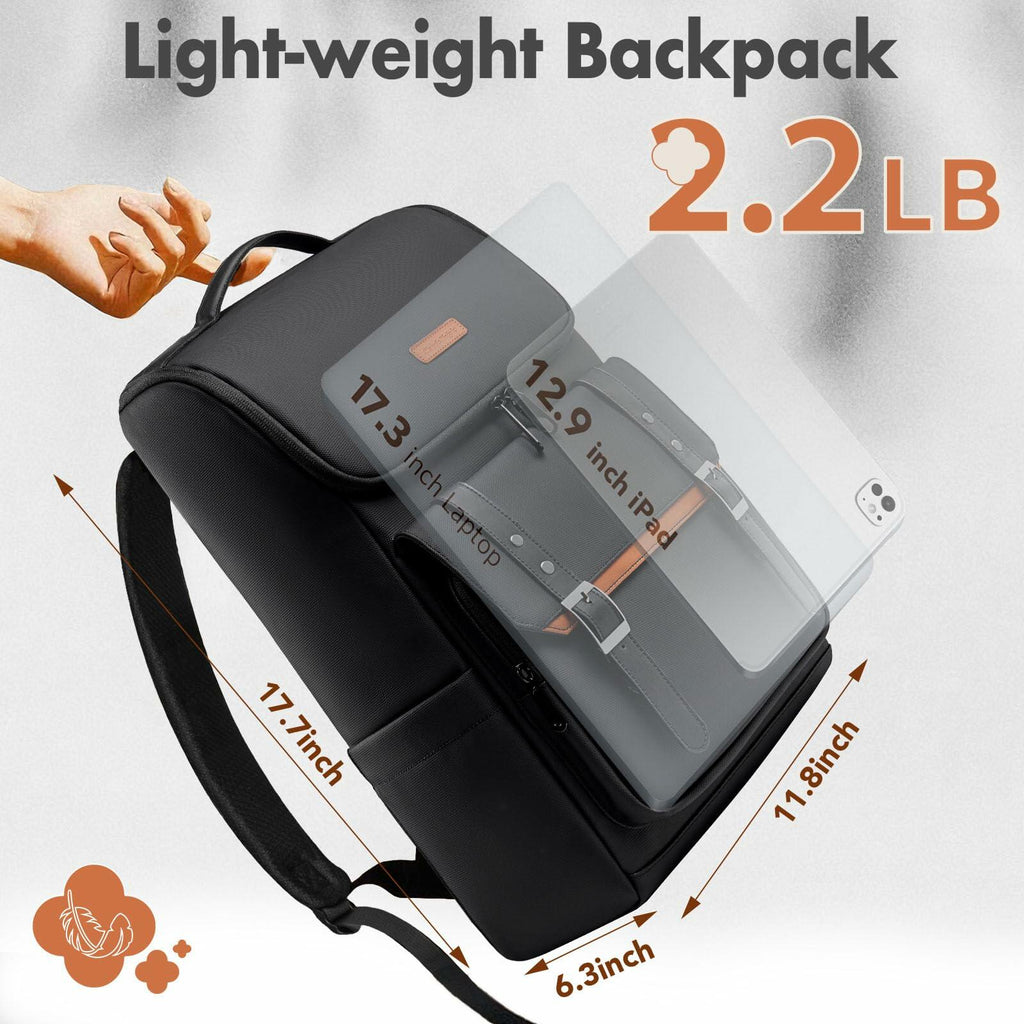 hk Vintage College Backpack for Women and Men, Travel Laptop Backpack with Anti