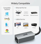 uni USB to Ethernet Adapter, Driver Free USB 3.0 to Gigabit Ethernet LAN Network