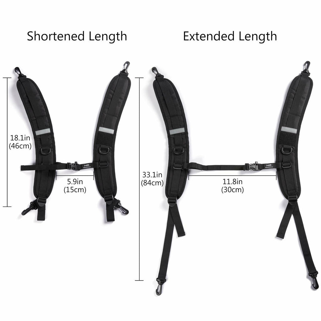 Bassdash Backpack Straps Replacement Adjustable Padded Shoulder Straps for