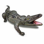 HOHQB 40" Inflatable Alligator Toys Realistic Blow up Alligator Deco Animal