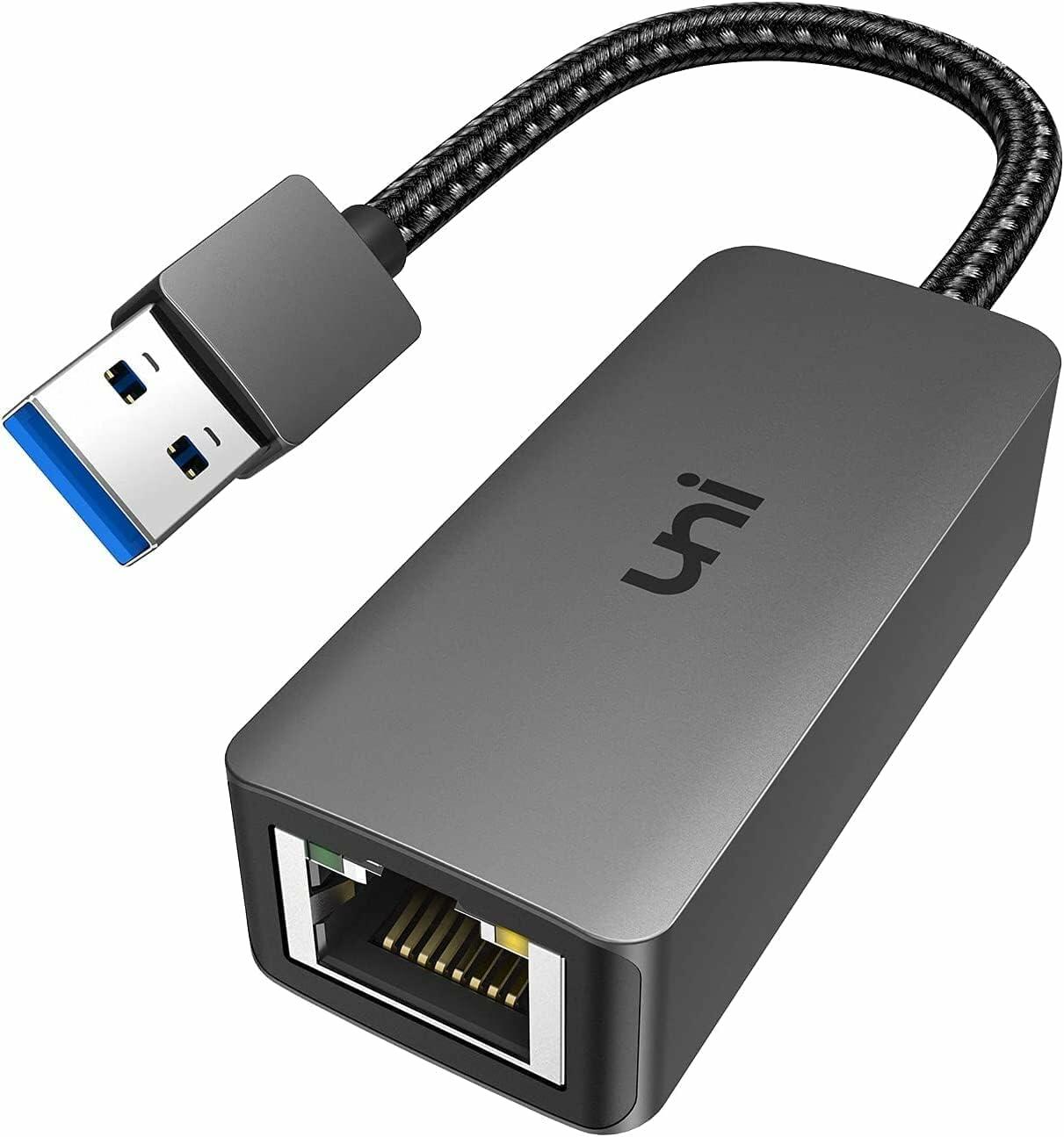uni USB to Ethernet Adapter, Driver Free USB 3.0 to Gigabit Ethernet LAN Network