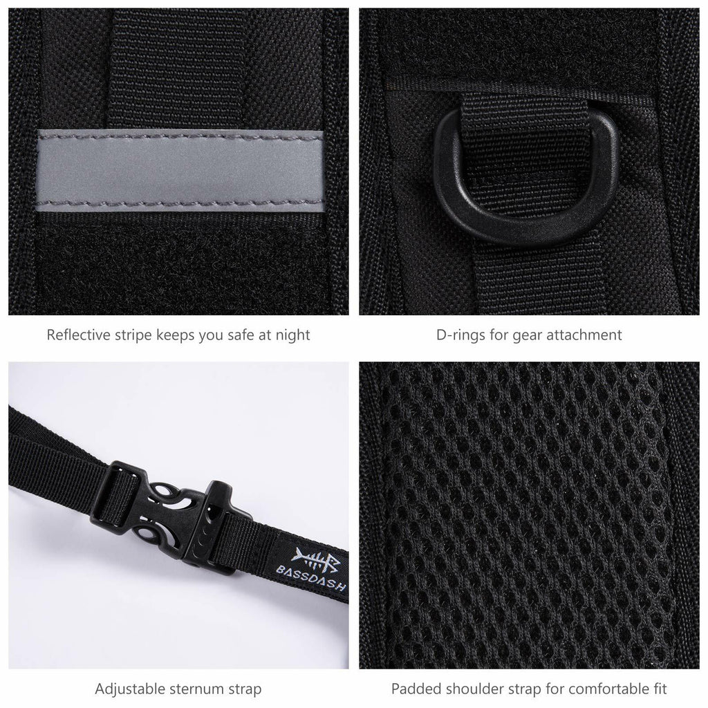 Bassdash Backpack Straps Replacement Adjustable Padded Shoulder Straps for