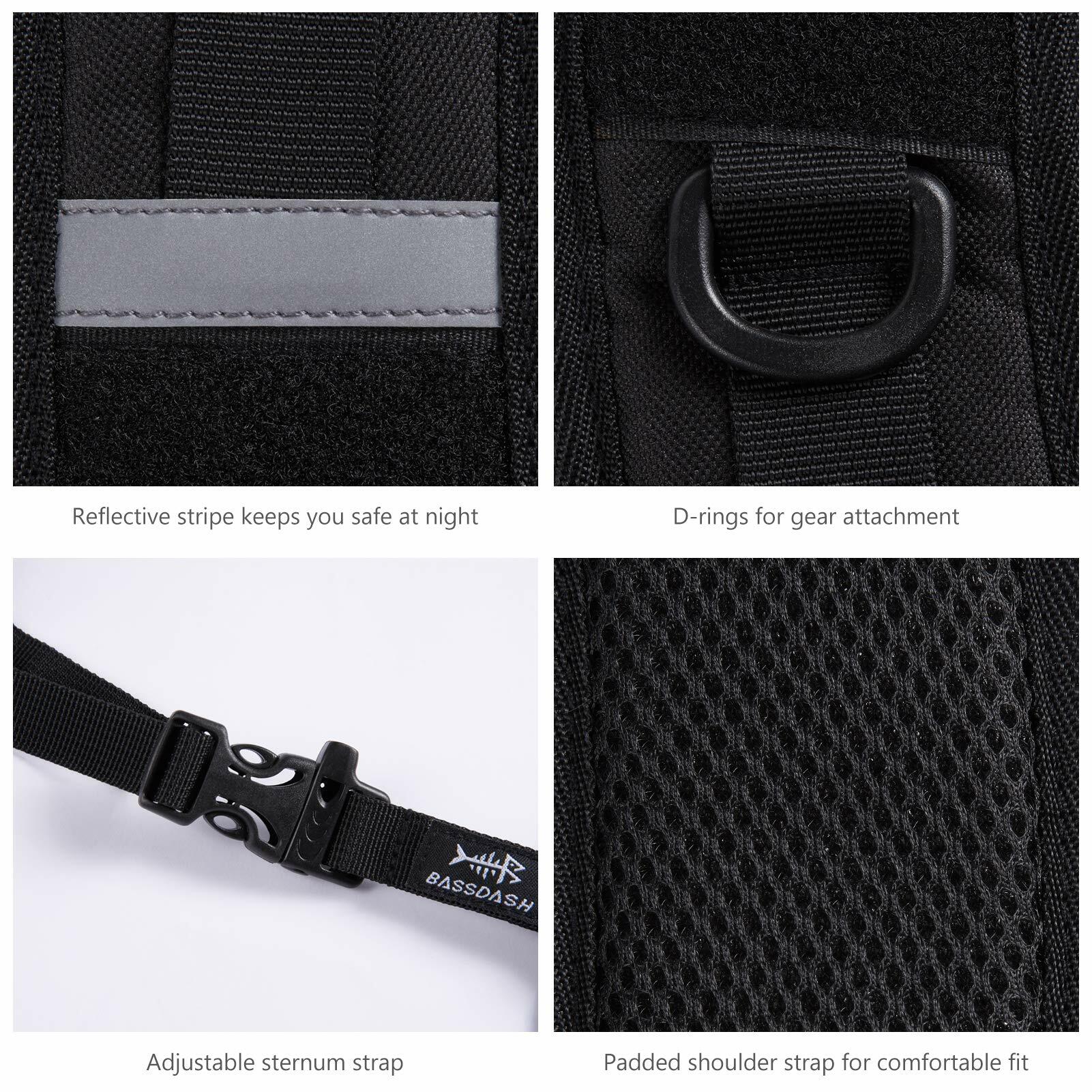 Bassdash Backpack Straps Replacement Adjustable Padded Shoulder Straps for