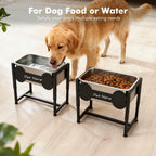 Tivray Elevated Dog Bowl, 2.4 Gallon Adjustable Stainless Steel Water Bowl for