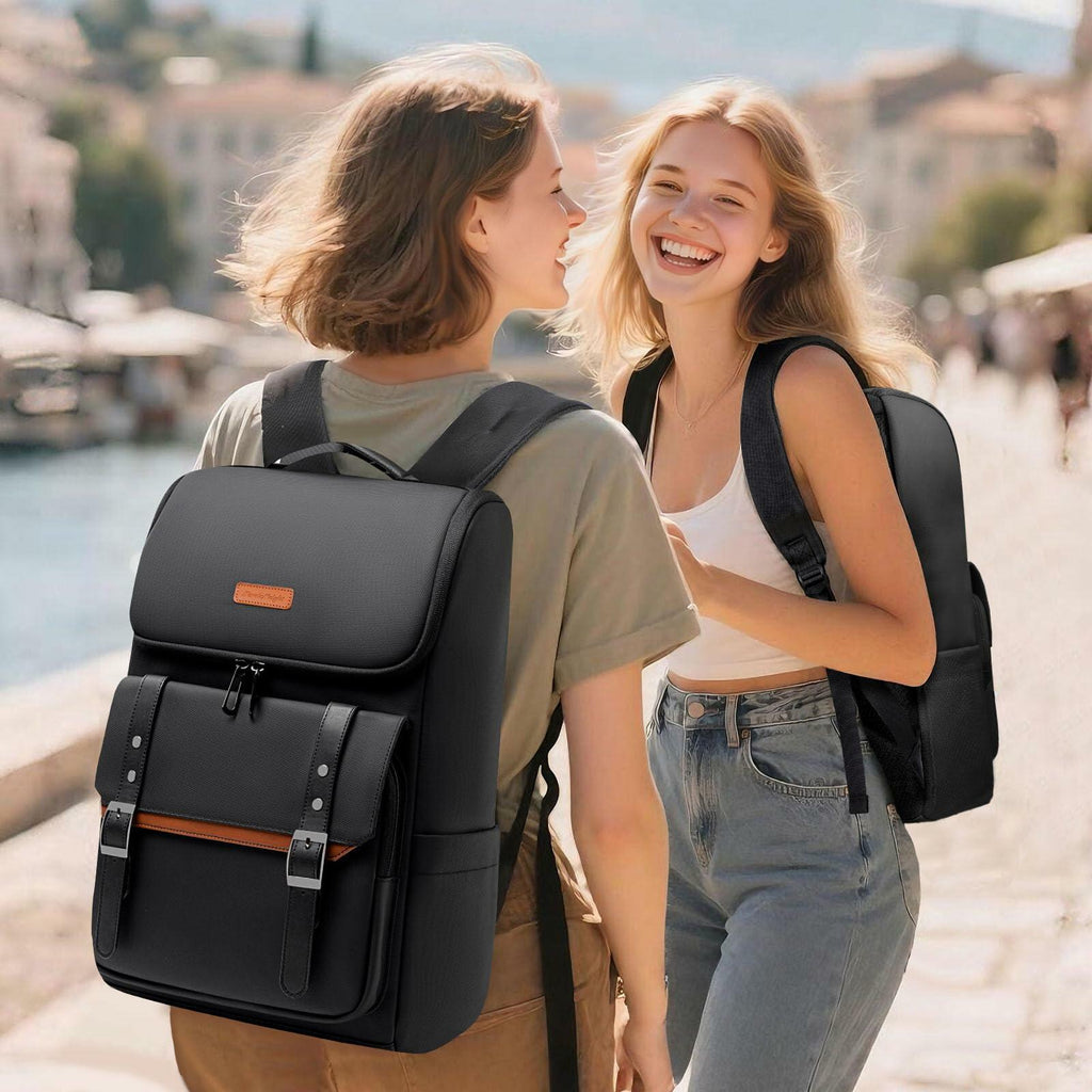hk Vintage College Backpack for Women and Men, Travel Laptop Backpack with Anti