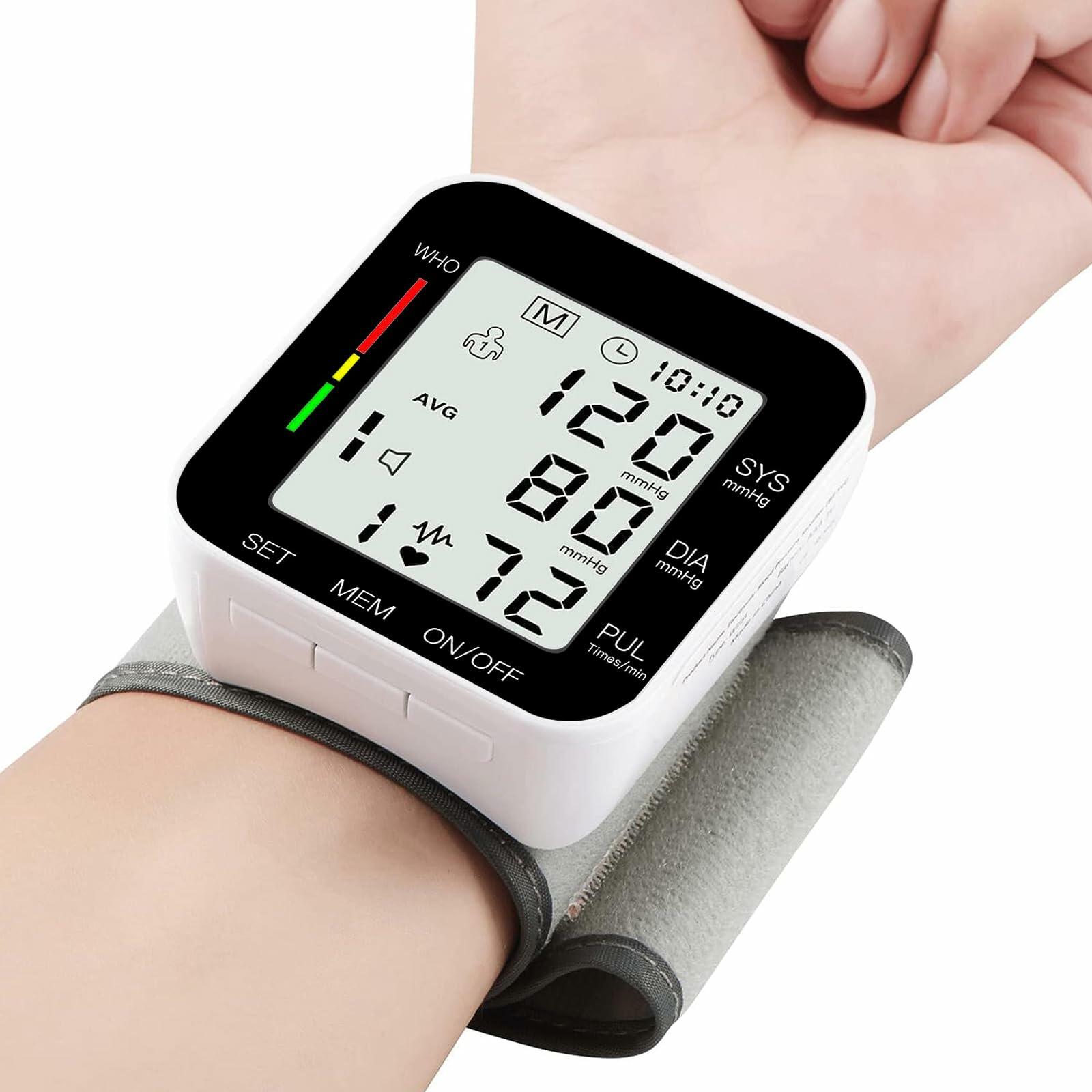 MMIZOO Wrist Blood Pressure Monitor Bp Monitor Large LCD Display Blood Pressure