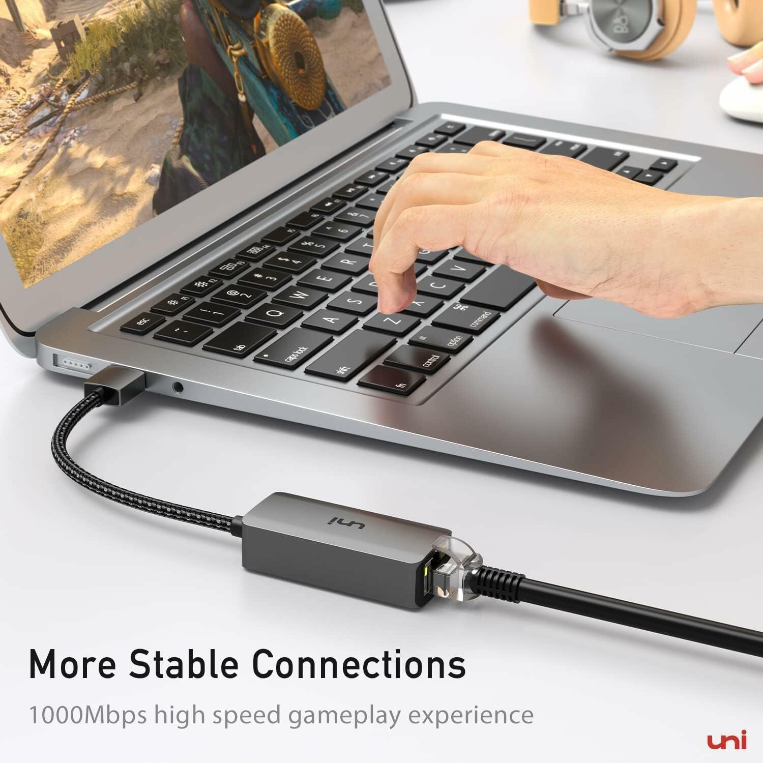 uni USB to Ethernet Adapter, Driver Free USB 3.0 to Gigabit Ethernet LAN Network