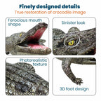 HOHQB 40" Inflatable Alligator Toys Realistic Blow up Alligator Deco Animal