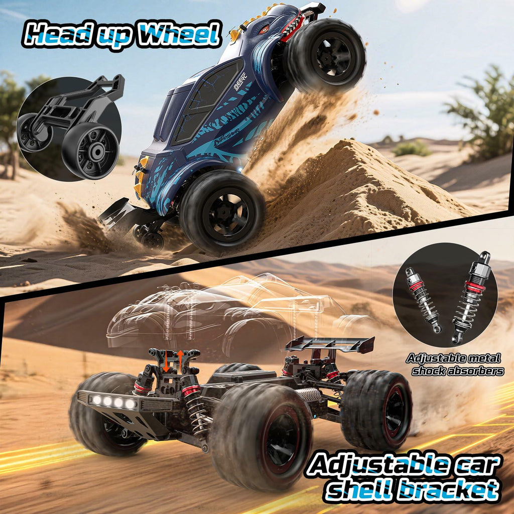 OPEN BOX - DEERC 9308E 1:16 Fast RC Cars for Boys Age 8-12 RC Monster Truck 40