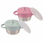 2 PACK Elk and Friends Stainless Steel Snack Cups | Removable Silicone Food
