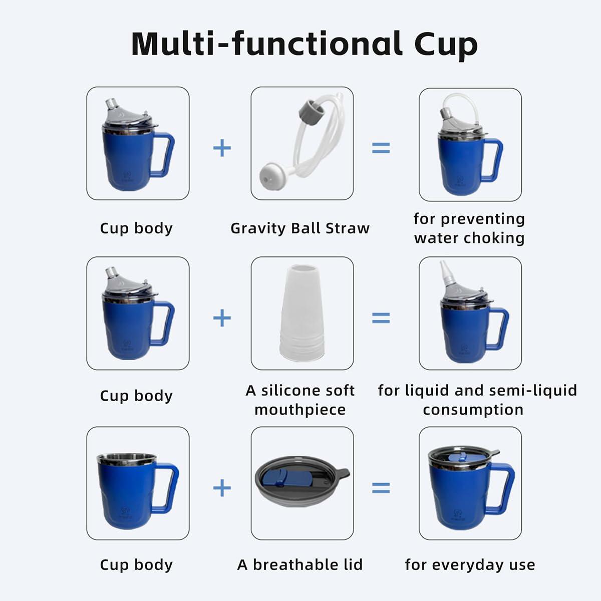 OPEN BOX - Convalescent Feeding Cup with Straw for Bedridden Disabled Maternity