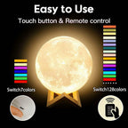 CPLA Moon Lamp Upgrade 128 Colors, Easter Gifts for Kids Girls Boys Teens,