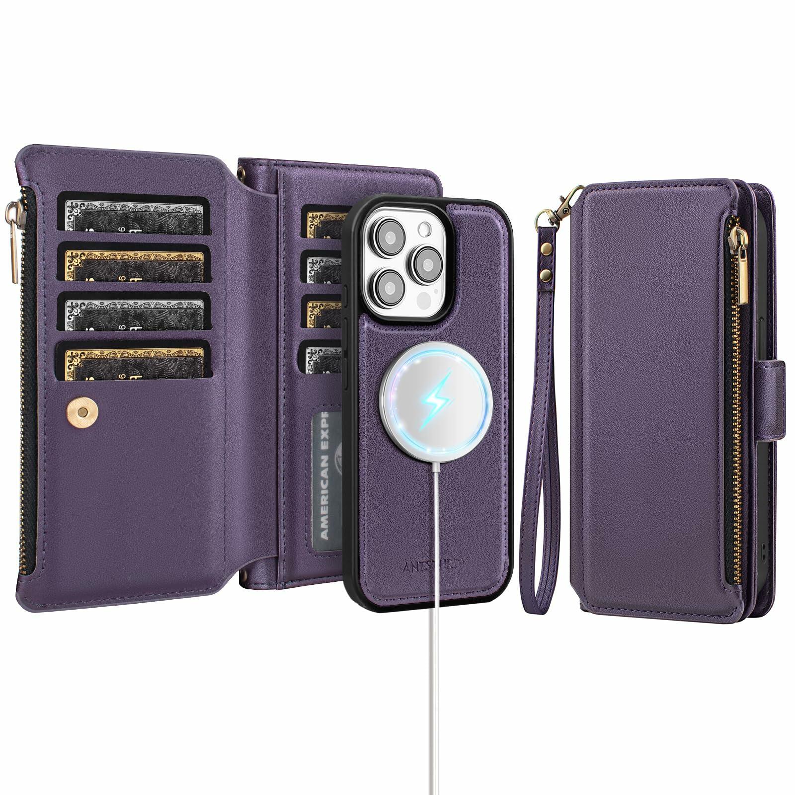 Antsturdy Compatible with Magsafe Magnetic 2 in 1 Detachable iPhone 15 Pro