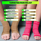 TechWare Pro Ankle Brace Compression Sleeve - Relieves Achilles Tendonitis,
