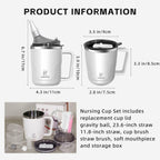 OPEN BOX - Convalescent Feeding Cup with Straw for Bedridden Disabled Maternity