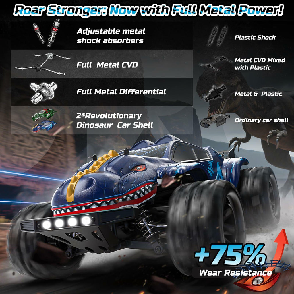 OPEN BOX - DEERC 9308E 1:16 Fast RC Cars for Boys Age 8-12 RC Monster Truck 40