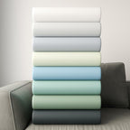 1200 Thread Count Queen Size Sheets Set Pastel Green, Ultra Soft Cotton Rich