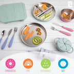 2 PACK Elk and Friends Stainless Steel Snack Cups | Removable Silicone Food