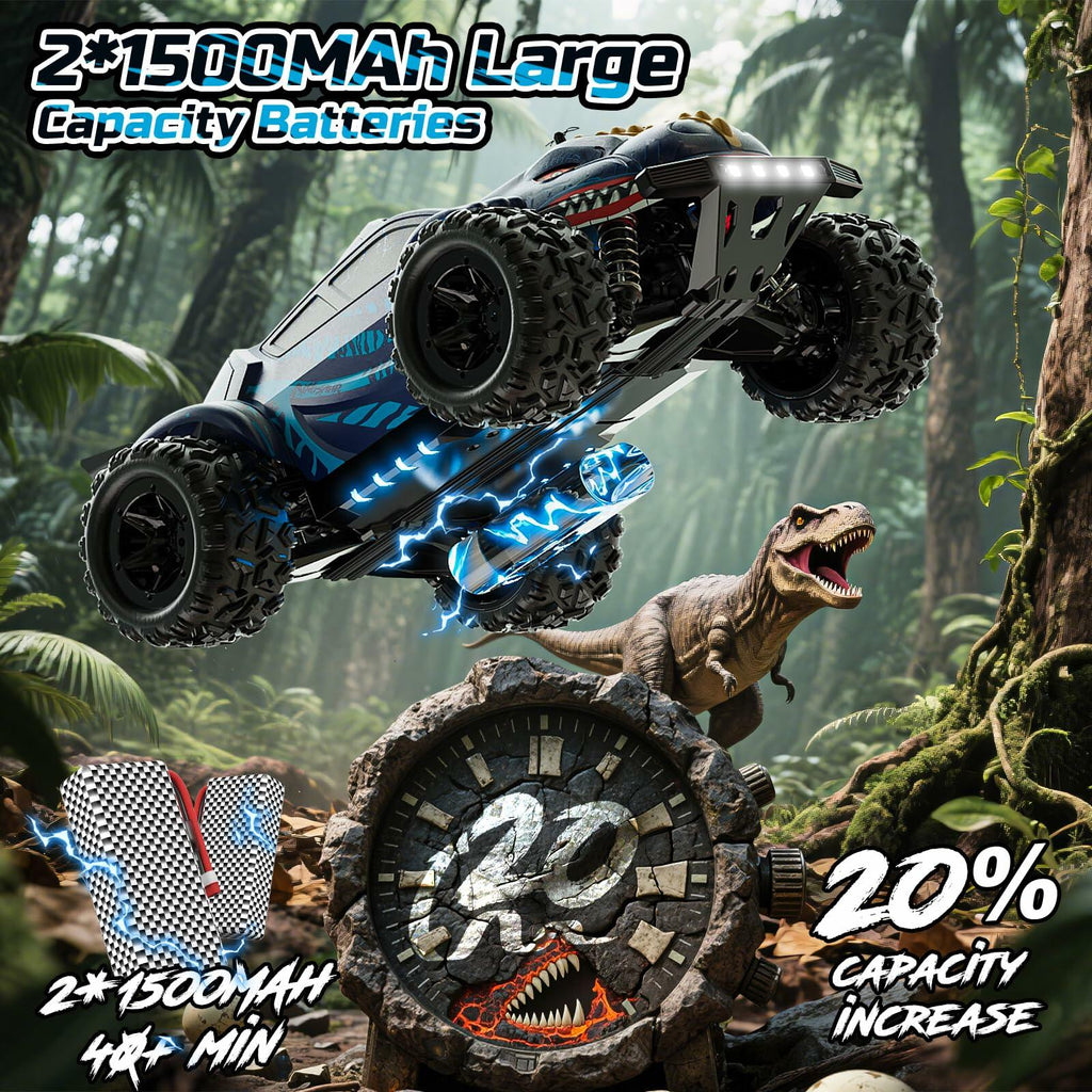 OPEN BOX - DEERC 9308E 1:16 Fast RC Cars for Boys Age 8-12 RC Monster Truck 40