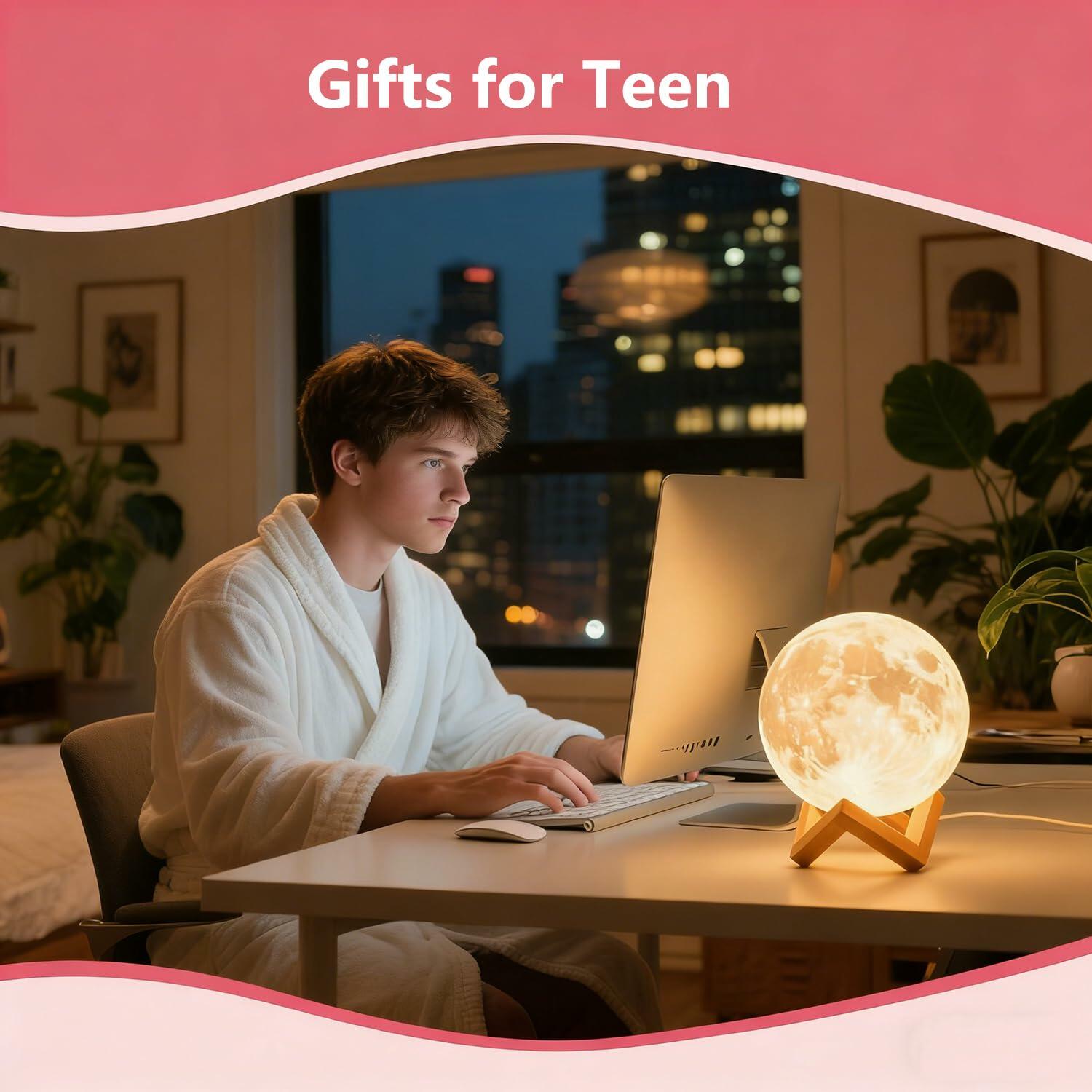 CPLA Moon Lamp Upgrade 128 Colors, Easter Gifts for Kids Girls Boys Teens,