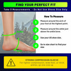 TechWare Pro Ankle Brace Compression Sleeve - Relieves Achilles Tendonitis,