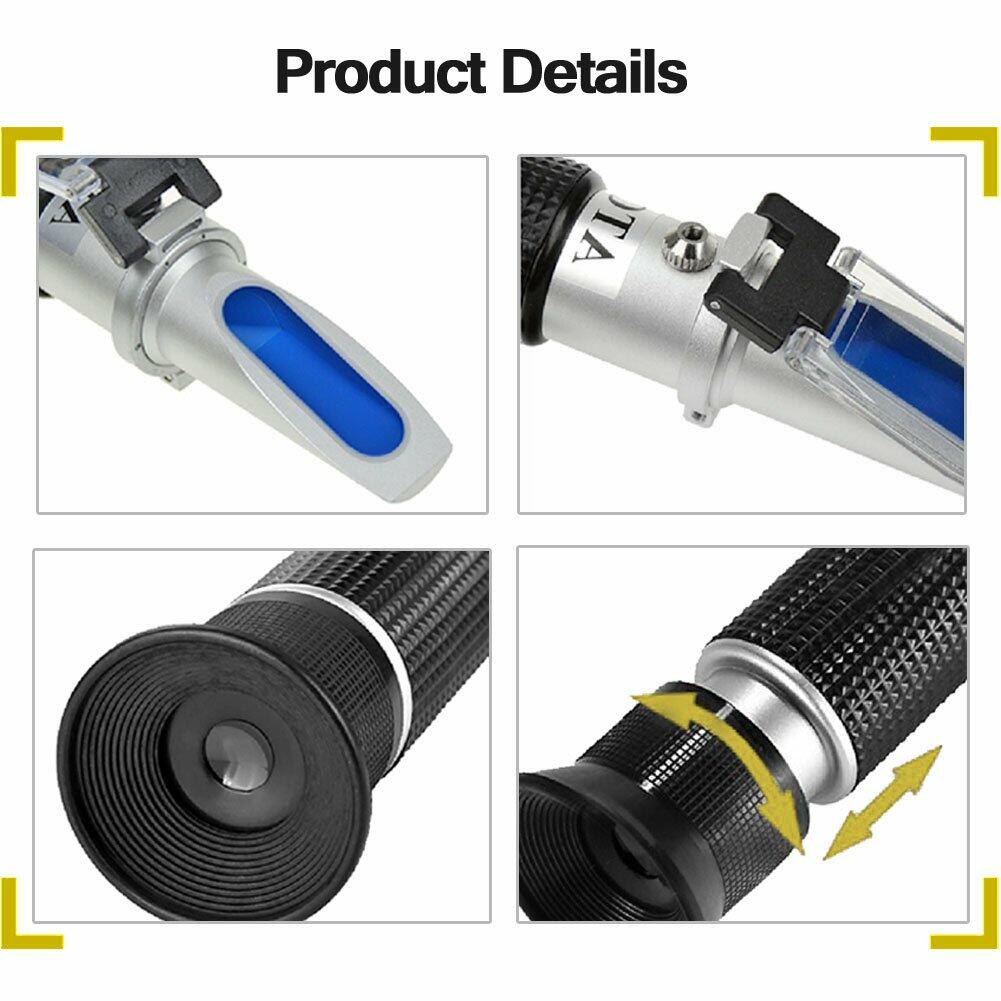 aichose Brix Refractometer with ATC, Dual Scale - Specific Gravity & Brix,