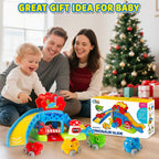 Toys for 1 Year Old Boy and Girl, Race Track for Toddlers 1-3 with 4 Dinosaurs