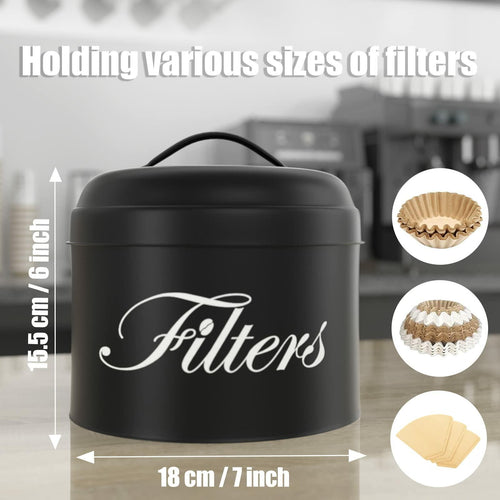 APOIMNA Coffee Filter Holder with Lid, Basket Storage Container for Counter,