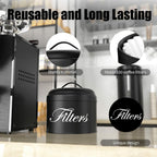 APOIMNA Coffee Filter Holder with Lid, Basket Storage Container for Counter,
